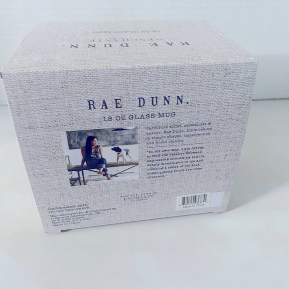 New in Box Rae Dunn 18oz Glass Mug. - Picture 2 of 2